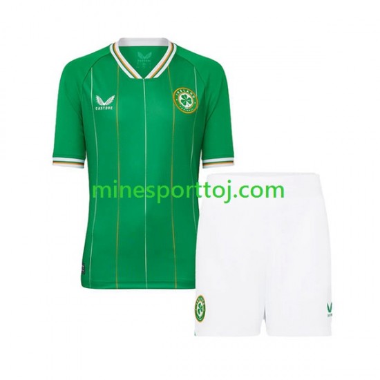 Irland 2023 Børne Hjemmebane Fodboldtrøje Lange Ærmer