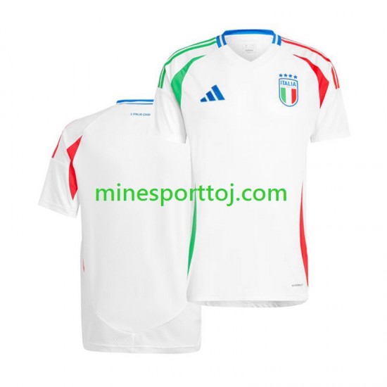 Italien Euro 2024 Herre Udebane Fodboldtrøje Lange Ærmer