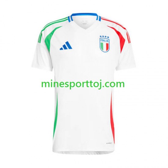 Italien Euro 2024 Herre Udebane Fodboldtrøje Lange Ærmer