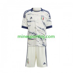 Italien 2023 Børne Udebane Fodboldtrøje Lange Ærmer