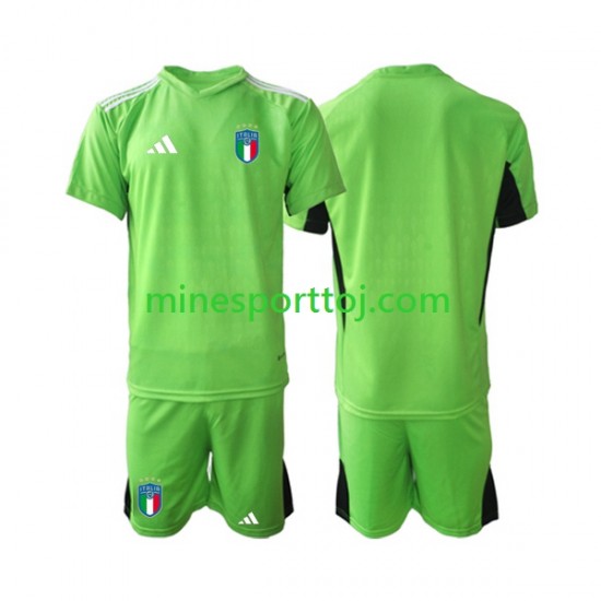 Italien Målmand 2023 Børne Hjemmebane Fodboldtrøje Lange Ærmer