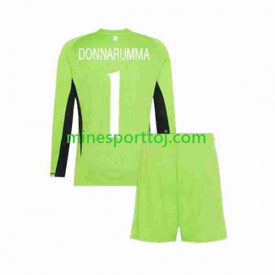 Italien Målmand Donnarumma 1 2023 Børne Hjemmebane Fodboldtrøje med Korte Ærmer