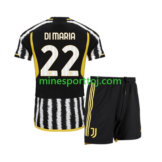 Juventus Angel Di Maria 22 Børne Hjemmebane Fodboldtrøje 2023-2024 Lange Ærmer