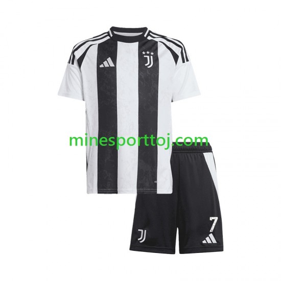 Juventus Cristiano Ronaldo 7 Børne Hjemmebane Fodboldtrøje 2024-2025 Lange Ærmer