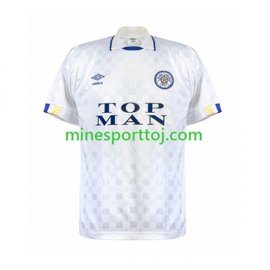 Leeds United 1989-1990 Herre Retro Hjemmebane Fodboldtrøje Lange Ærmer
