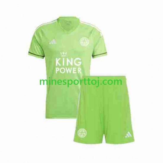 Leicester City Målmand Børne Udebane Fodboldtrøje 2023-2024 Lange Ærmer