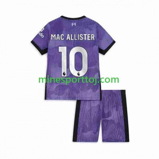 Liverpool Alexis Mac Allister 10 Børne Tredje Fodboldtrøje 2023-2024 Lange Ærmer