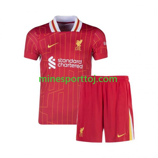 Liverpool Børne Hjemmebane Rød Fodboldtrøje 2024-2025 Lange Ærmer