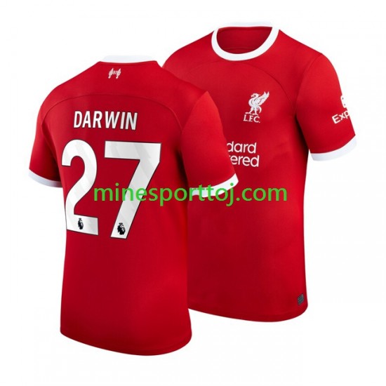 Liverpool Darwin Nunez 27 Herre Hjemmebane Fodboldtrøje 2023-2024 Lange Ærmer