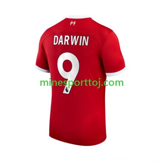 Liverpool Darwin Nunez 9 Herre Hjemmebane Fodboldtrøje 2023-2024 Lange Ærmer
