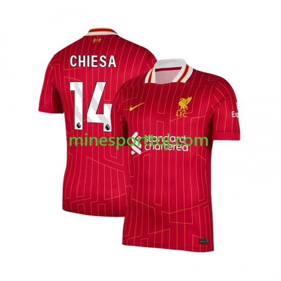 Liverpool Federico Chiesa 14 Herre Hjemmebane Fodboldtrøje 2024-2025 Lange Ærmer