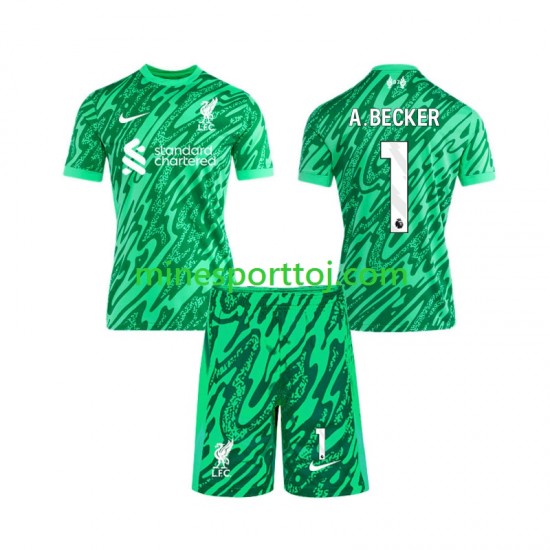 Liverpool Målmand Alisson Becker 1 Børne Udebane Fodboldtrøje 2024-2025 Lange Ærmer Liverpool Målmand Alisson Becker 1 Børne Udebane Fodboldtrøje 2024-2025 Lange Ærmer