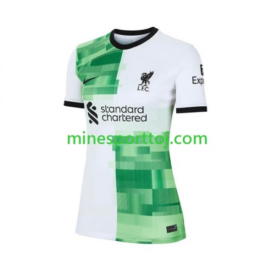 Liverpool Kvinder Udebane Fodboldtrøje 2023-2024 Lange Ærmer