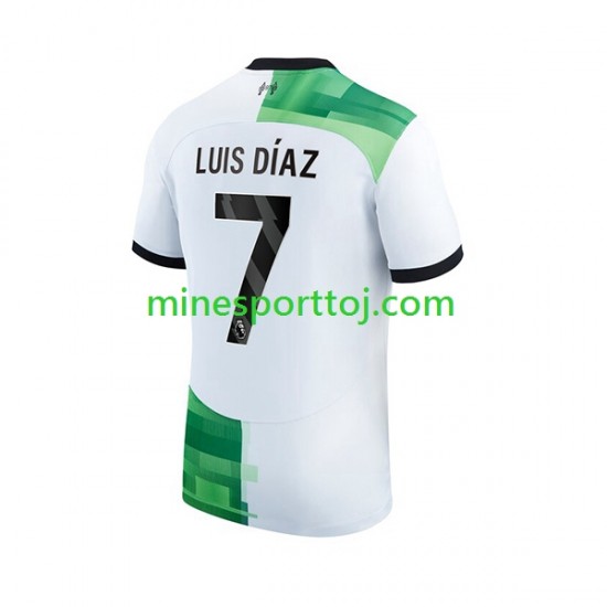 Liverpool Luis Diaz 7 Herre Udebane Fodboldtrøje 2023-2024 Lange Ærmer