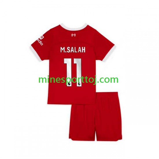 Liverpool M.Salah 11 Børne Hjemmebane Fodboldtrøje 2023-2024 Lange Ærmer
