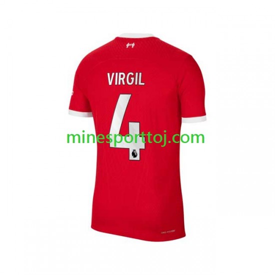 Liverpool Virgil van Dijk 4 Herre Hjemmebane Fodboldtrøje 2023-2024 Lange Ærmer