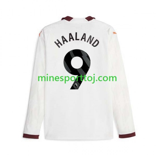 Manchester City Erling Haaland 9 Herre Udebane Fodboldtrøje 2023-2024 med Korte Ærmer