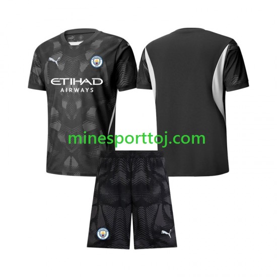 Manchester City Målmand Børne Fjerde Fodboldtrøje 2024-2025 Lange Ærmer