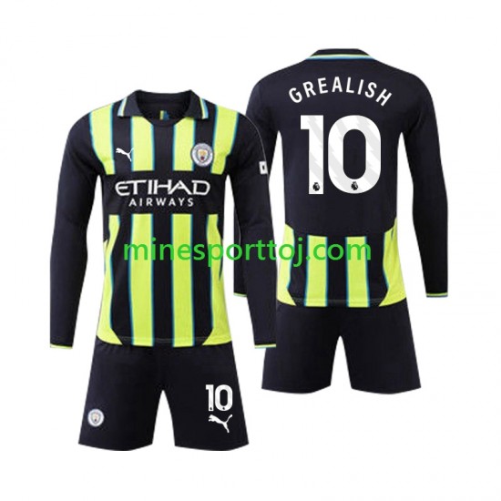 Manchester City Jack Grealish 10 Børne Udebane Fodboldtrøje 2024-2025 med Korte Ærmer