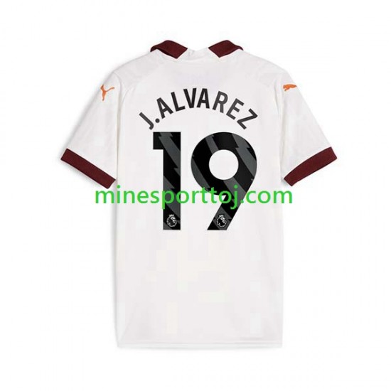 Manchester City Julian Alvarez 19 Herre Udebane Fodboldtrøje 2023-2024 Lange Ærmer