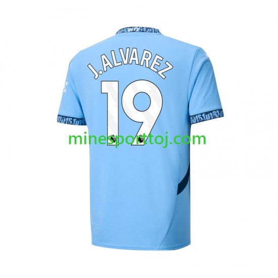Manchester City Julian Alvarez 19 Herre Hjemmebane Fodboldtrøje 2024-2025 Lange Ærmer