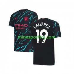 Manchester City Julian Alvarez 19 Herre Tredje Fodboldtrøje 2023-2024 Lange Ærmer