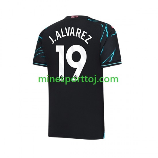 Manchester City Julian Alvarez 19 Herre Tredje Fodboldtrøje 2023-2024 Lange Ærmer