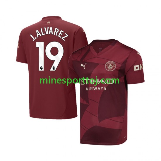 Manchester City Julian Alvarez 19 Herre Tredje Fodboldtrøje 2024-2025 Lange Ærmer
