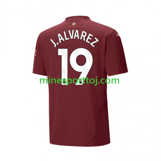 Manchester City Julian Alvarez 19 Herre Tredje Fodboldtrøje 2024-2025 Lange Ærmer