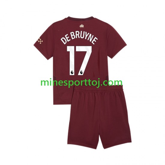 Manchester City Kevin De Bruyne Børne Tredje Fodboldtrøje 2024-2025 Lange Ærmer Manchester City Kevin De Bruyne Børne Tredje Fodboldtrøje 2024-2025 Lange Ærmer