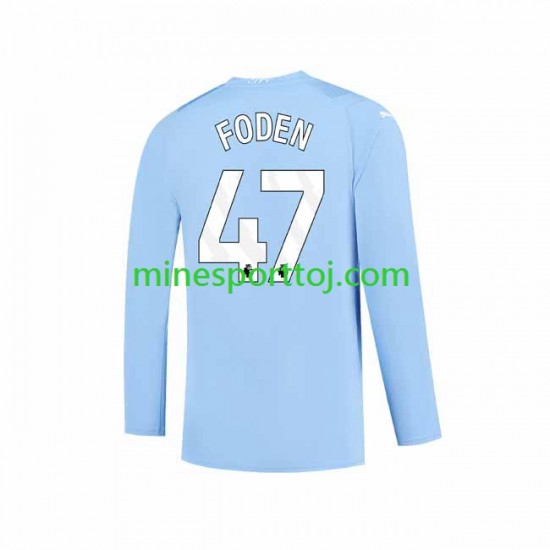 Manchester City Phil Foden 47 Herre Hjemmebane Fodboldtrøje 2023-2024 med Korte Ærmer Manchester City Phil Foden 47 Herre Hjemmebane Fodboldtrøje 2023-2024 med Korte Ærmer