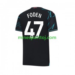Manchester City Phil Foden 47 Herre Tredje Fodboldtrøje 2023-2024 Lange Ærmer