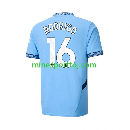 Manchester City RODRIGO 16 Herre Hjemmebane Fodboldtrøje 2024-2025 Lange Ærmer