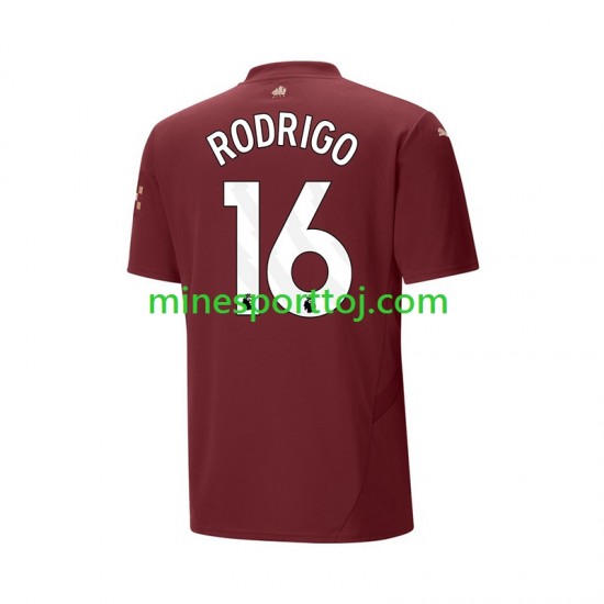 Manchester City RODRIGO 16 Herre Tredje Fodboldtrøje 2024-2025 Lange Ærmer