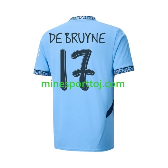 Manchester City UCL Font DE BRUYNE 17 Herre Hjemmebane Fodboldtrøje 2024-2025 Lange Ærmer