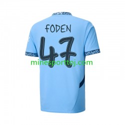 Manchester City UCL Font FODEN 47 Herre Hjemmebane Fodboldtrøje 2024-2025 Lange Ærmer