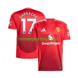 Manchester United Alejandro Garnacho 17 Herre Hjemmebane Rød Fodboldtrøje 2024-2025 Lange Ærmer