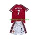 Manchester United Beckham 7 1998-1999 Børne Retro Hjemmebane Fodboldtrøje Lange Ærmer