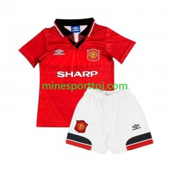 Manchester United 1994 Børne Retro Hjemmebane Fodboldtrøje Lange Ærmer