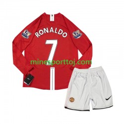 Manchester United Cristiano Ronaldo 7 2007 Børne Retro Hjemmebane Fodboldtrøje med Korte Ærmer