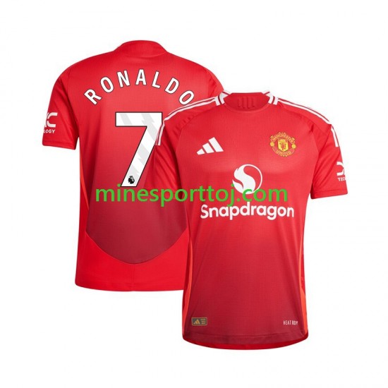 Manchester United Cristiano Ronaldo 7 Herre Hjemmebane Fodboldtrøje 2024-2025 Lange Ærmer