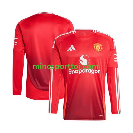 Manchester United Herre Hjemmebane Rød Fodboldtrøje 2024-2025 med Korte Ærmer