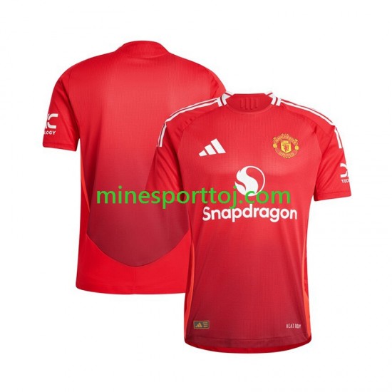 Manchester United Herre Hjemmebane Rød Fodboldtrøje 2024-2025 Lange Ærmer