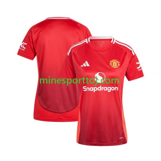 Manchester United Kvinder Hjemmebane Rød Fodboldtrøje 2024-2025 Lange Ærmer