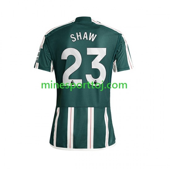 Manchester United Luke Shaw 23 Herre Udebane Fodboldtrøje 2023-2024 Lange Ærmer