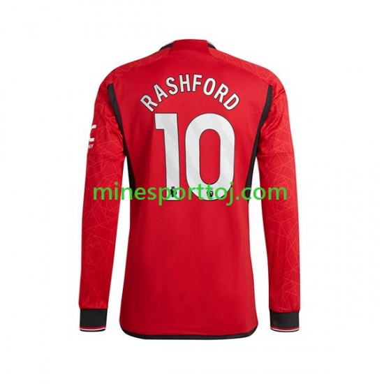 Manchester United Marcus Rashford 10 Herre Hjemmebane Fodboldtrøje 2023-2024 med Korte Ærmer