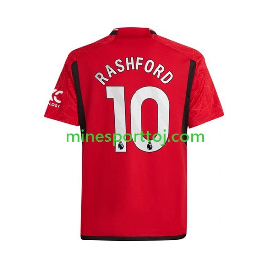Manchester United Marcus Rashford 10 Herre Hjemmebane Fodboldtrøje 2023-2024 Lange Ærmer