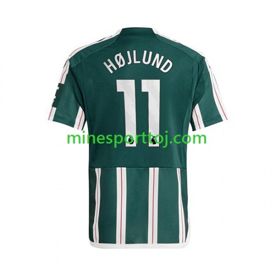 Manchester United Rasmus Hojlund 11 Herre Udebane Fodboldtrøje 2023-2024 Lange Ærmer