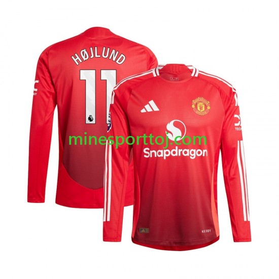 Manchester United Rasmus Hojlund 11 Herre Hjemmebane Fodboldtrøje 2024-2025 med Korte Ærmer