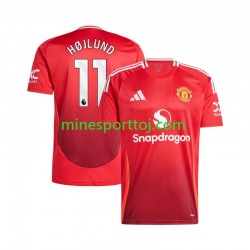 Manchester United Rasmus Hojlund 11 Herre Hjemmebane Rød Fodboldtrøje 2024-2025 Lange Ærmer